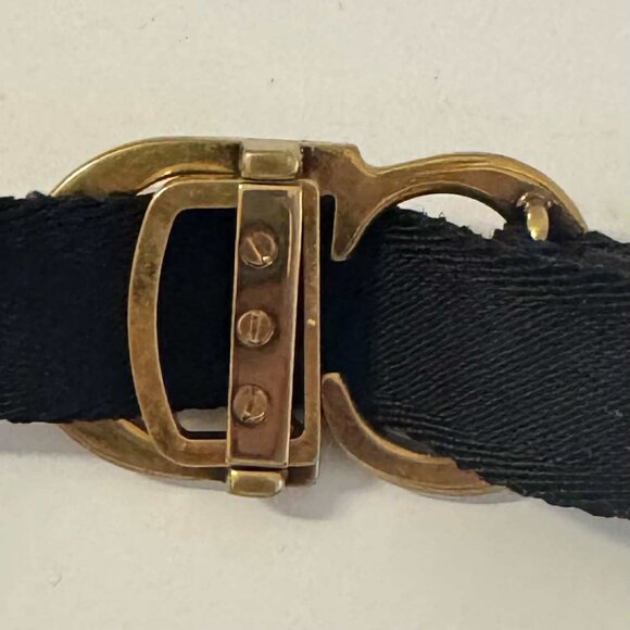 Christian Dior Saddle Fine Canvas Belt (Pre-Owned) With box